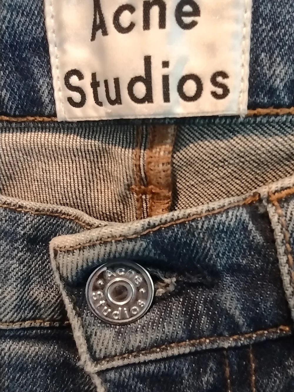Acne Men's Blue Denim Jeans